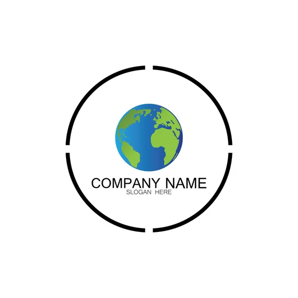Logo Mondial Conçoit Icône Vectorielle — Image vectorielle