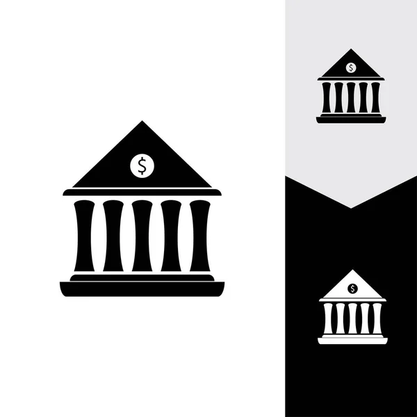 Business Finance Icon Bank Vector Illustration — Vettoriale Stock