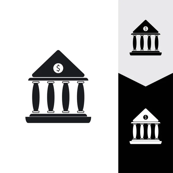 Business Finance Icon Bank Vector Illustration — Vettoriale Stock