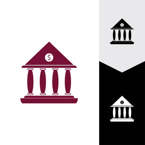 Business Finance Icon Bank Vector Illustration — Vettoriale Stock