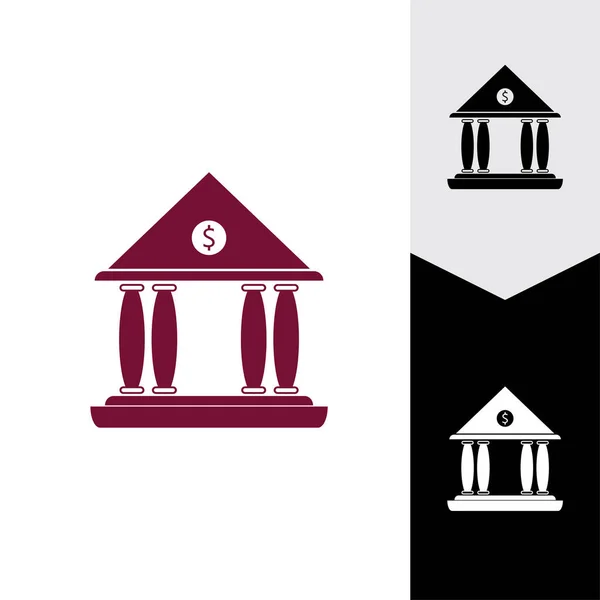 Business Finance Icon Bank Vector Illustration — Vettoriale Stock