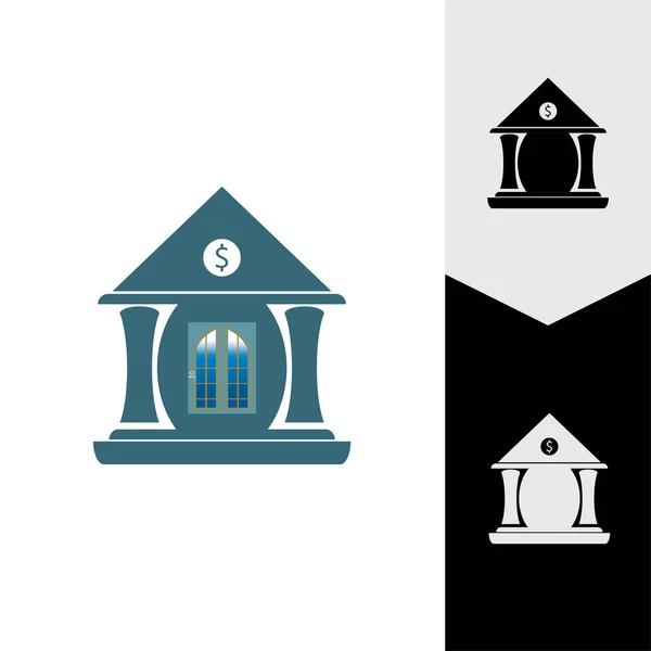 Εικονογράφηση Φορέα Τράπεζας Εικονίδιο Επιχειρήσεων Και Χρηματοδότησης — Διανυσματικό Αρχείο