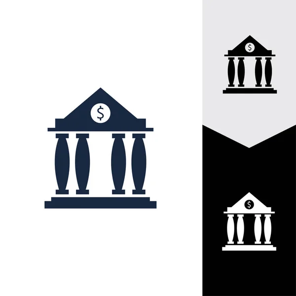 Business Finance Icon Bank Vector Illustration — Stock Vector