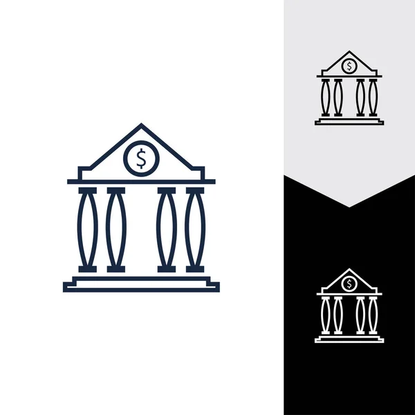 Εικονογράφηση Φορέα Τράπεζας Εικονίδιο Επιχειρήσεων Και Χρηματοδότησης — Διανυσματικό Αρχείο