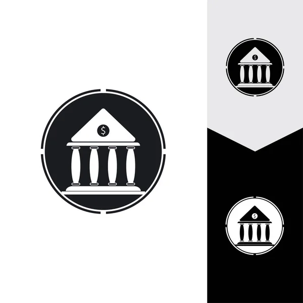 Business Finance Icon Bank Vector Illustration — Stock Vector