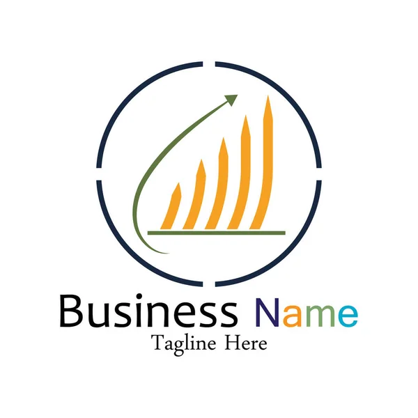 Business Marketing Finance Vektorové Logo Design Šablony — Stockový vektor