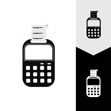 Kredi kartı makinesi. Para için ATM. Ödeme terminali illüstrasyonu