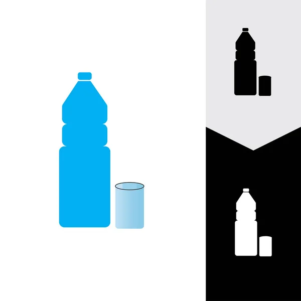 Plastic Bottle Glass Vector Icon — Stockvector