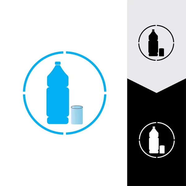 Plastic Bottle Glass Vector Icon — Stockvector