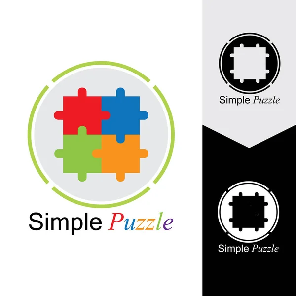 Puzzle vector icon illustration background