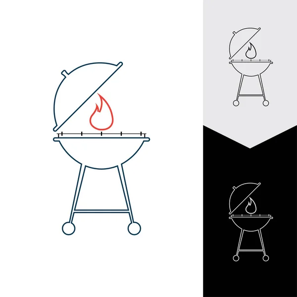 Barbecue Pictogram Vector Illustratie — Stockvector