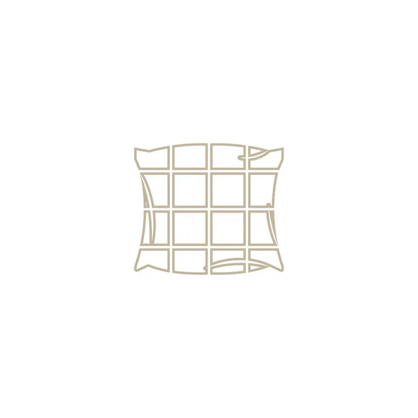 Kudde Logo Vector Ikon Mall — Stock vektor