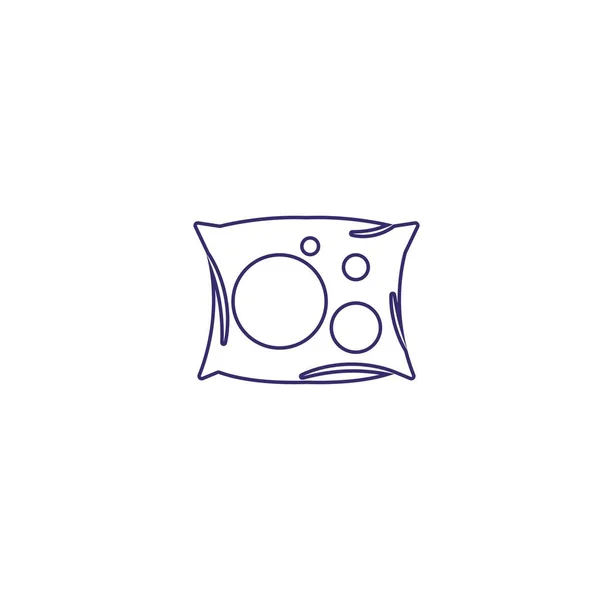 Pillow Logo Vector Icon Template — Stock Vector