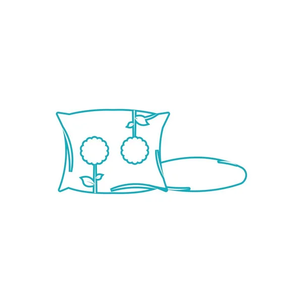 Pillow Logo Vector Icon Template — Stock Vector