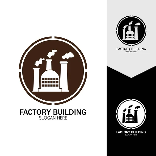 Factory Building Icons Vector — Wektor stockowy