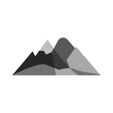 Dağ simgesi Logo Şablonu Vektör illüstrasyon Tasarımı