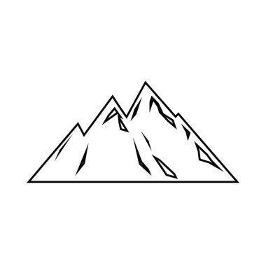 Dağ simgesi Logo Şablonu Vektör illüstrasyon Tasarımı