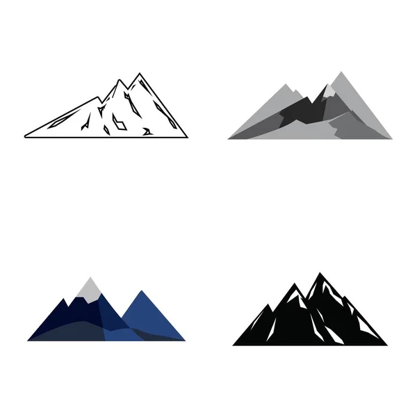 Mountain Ikon Logotyp Mall Vektor Illustration Design — Stock vektor