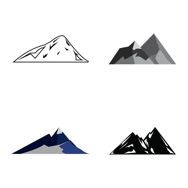 Mountain Ikon Logotyp Mall Vektor Illustration Design — Stock vektor