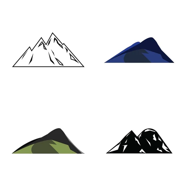 Mountain Ikon Logotyp Mall Vektor Illustration Design — Stock vektor