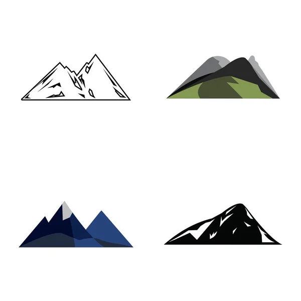 Mountain Icon Logo Template Vector Illustratie Ontwerp — Stockvector