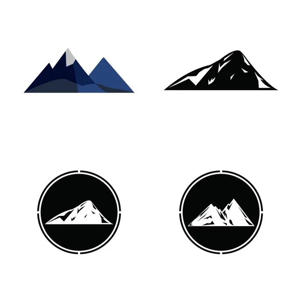 Mountain Ikon Logotyp Mall Vektor Illustration Design — Stock vektor