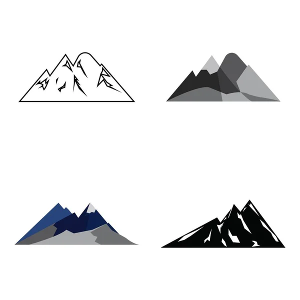 Mountain Icon Logo Template Vector Illustratie Ontwerp — Stockvector