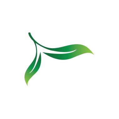 Yeşil ağaç yaprağı ekoloji doğa elementi vektörü logoları