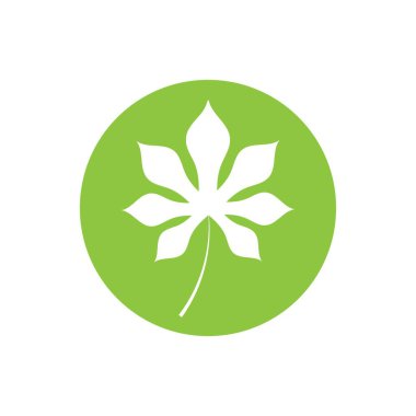 tropikal yaprak vektörü ikon tasarım örnekleme şablonu