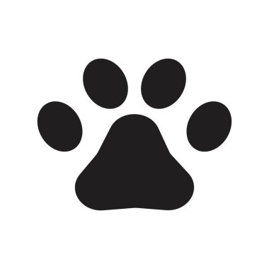Paw Logo tasarım vektör çizim şablonu