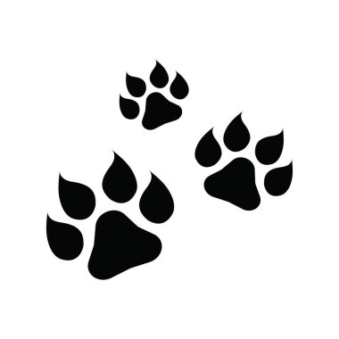 Paw Logo tasarım vektör çizim şablonu