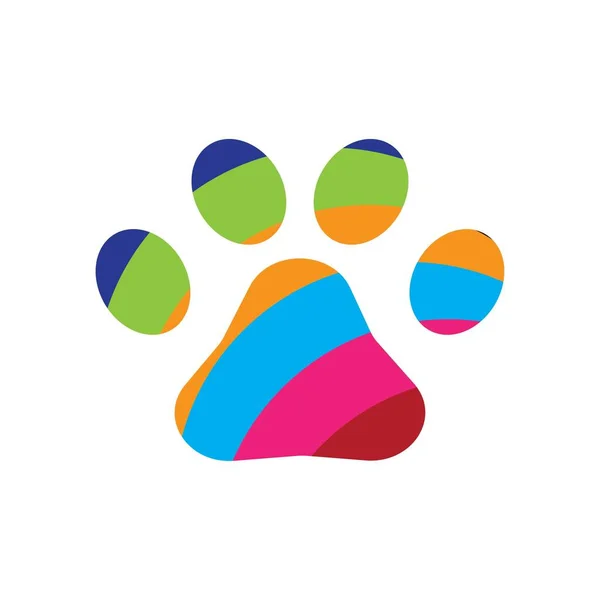 Paw Logo tasarım vektör çizim şablonu