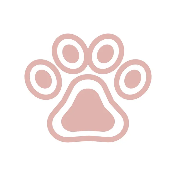 Paw Logo Ontwerp Vector Illustratie Ontwerp Template — Stockvector