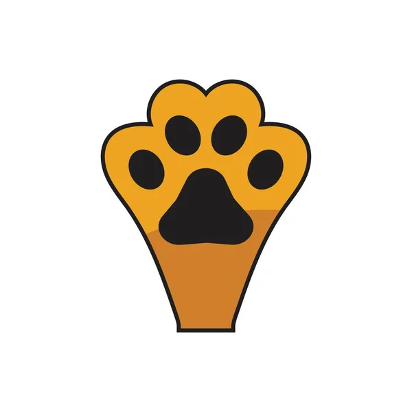 Paw Logo Design Vector Ilustração Design Template — Vetor de Stock