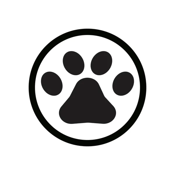 Paw Logo Design Vector Ilustração Design Template —  Vetores de Stock