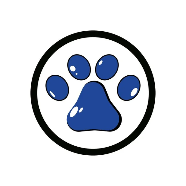 Paw Logo Design Vector Ilustração Design Template — Vetor de Stock