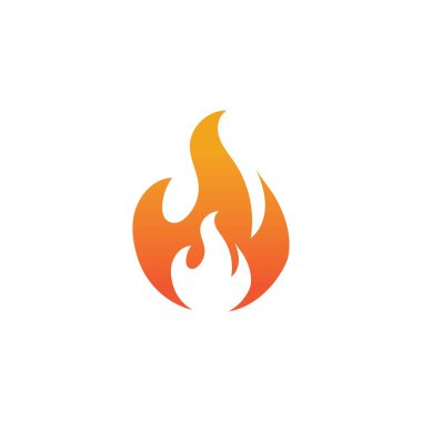 Sıcak ateş vektör resim tasarım şablonu