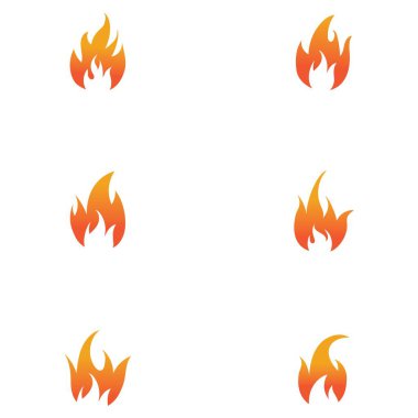 Sıcak ateş vektör resim tasarım şablonu