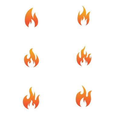 Sıcak ateş vektör resim tasarım şablonu