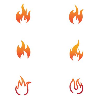 Sıcak ateş vektör resim tasarım şablonu