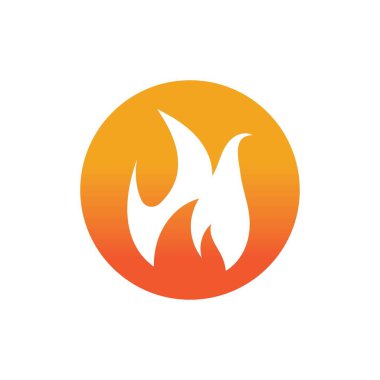 Sıcak ateş vektör resim tasarım şablonu