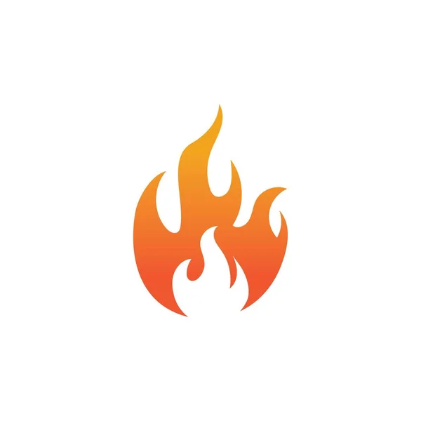 Horký Plamen Oheň Vektor Ikona Ilustrace Design Šablona — Stockový vektor
