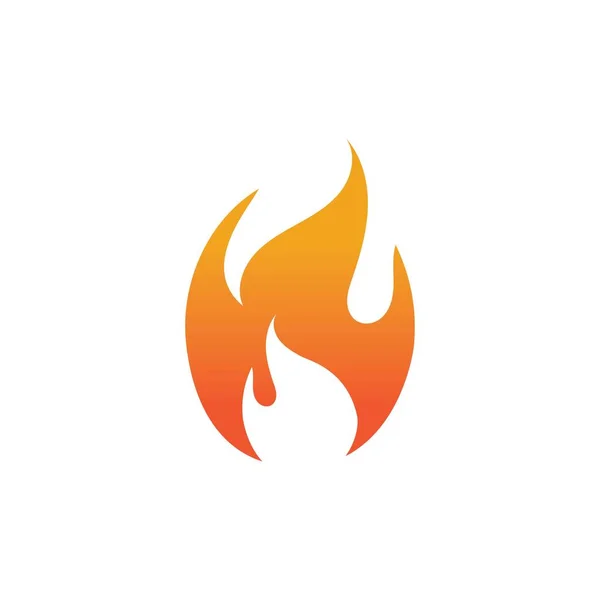 Forró Láng Tűz Vektor Ikon Illusztráció Tervezés Sablon — Stock Vector