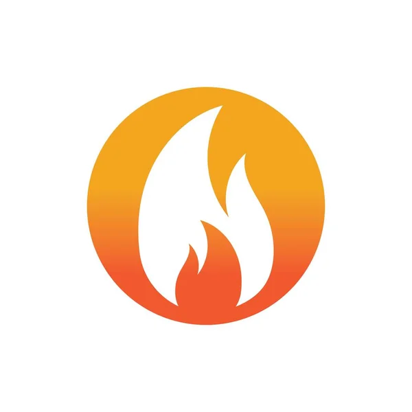 Forró Láng Tűz Vektor Ikon Illusztráció Tervezés Sablon — Stock Vector