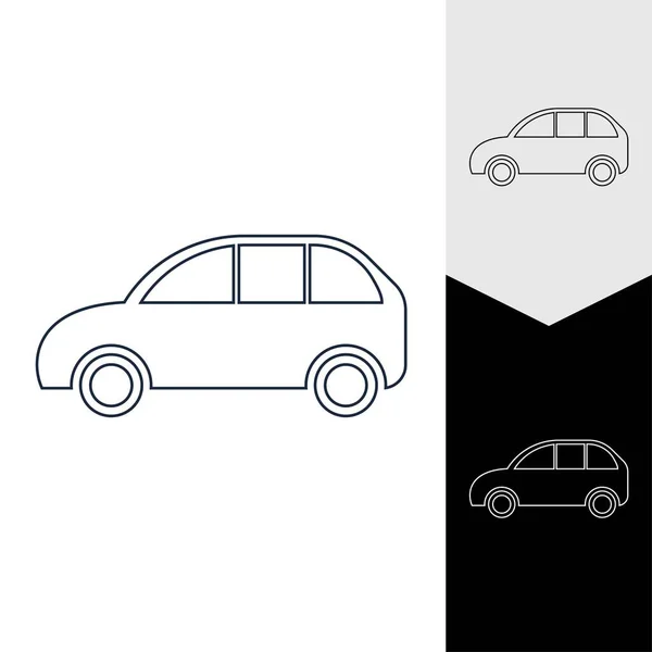 Car Vector Illustratie Pictogram Ontwerp — Stockvector