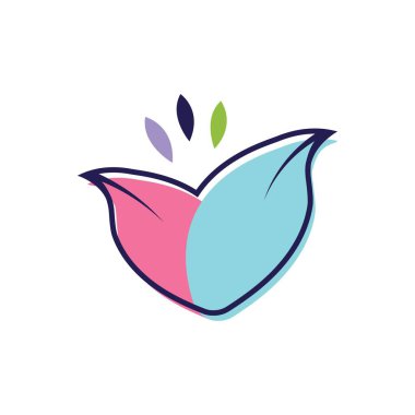 Güzellik çiçek ikonu tasarım şablonu