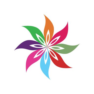 Güzellik çiçek ikonu tasarım şablonu