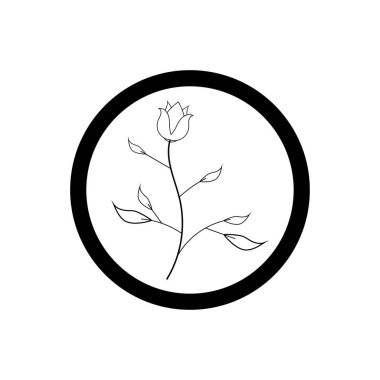 Güzellik çiçek ikonu tasarım şablonu