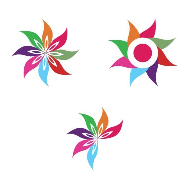 Güzellik çiçek ikonu tasarım şablonu