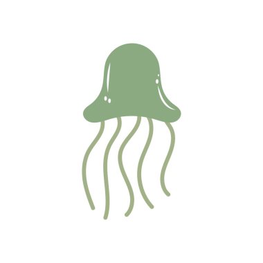 Şirin denizanası vektör ikonu tasarım örnekleme şablonu